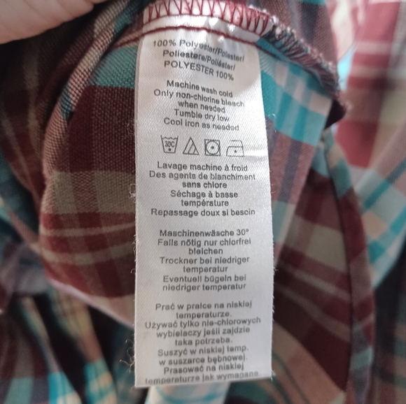 Burton DRYRIDE Men’s Plaid Button Up Shirt Large Moisture Wicking Outdoor Layer - Picture 10 of 13